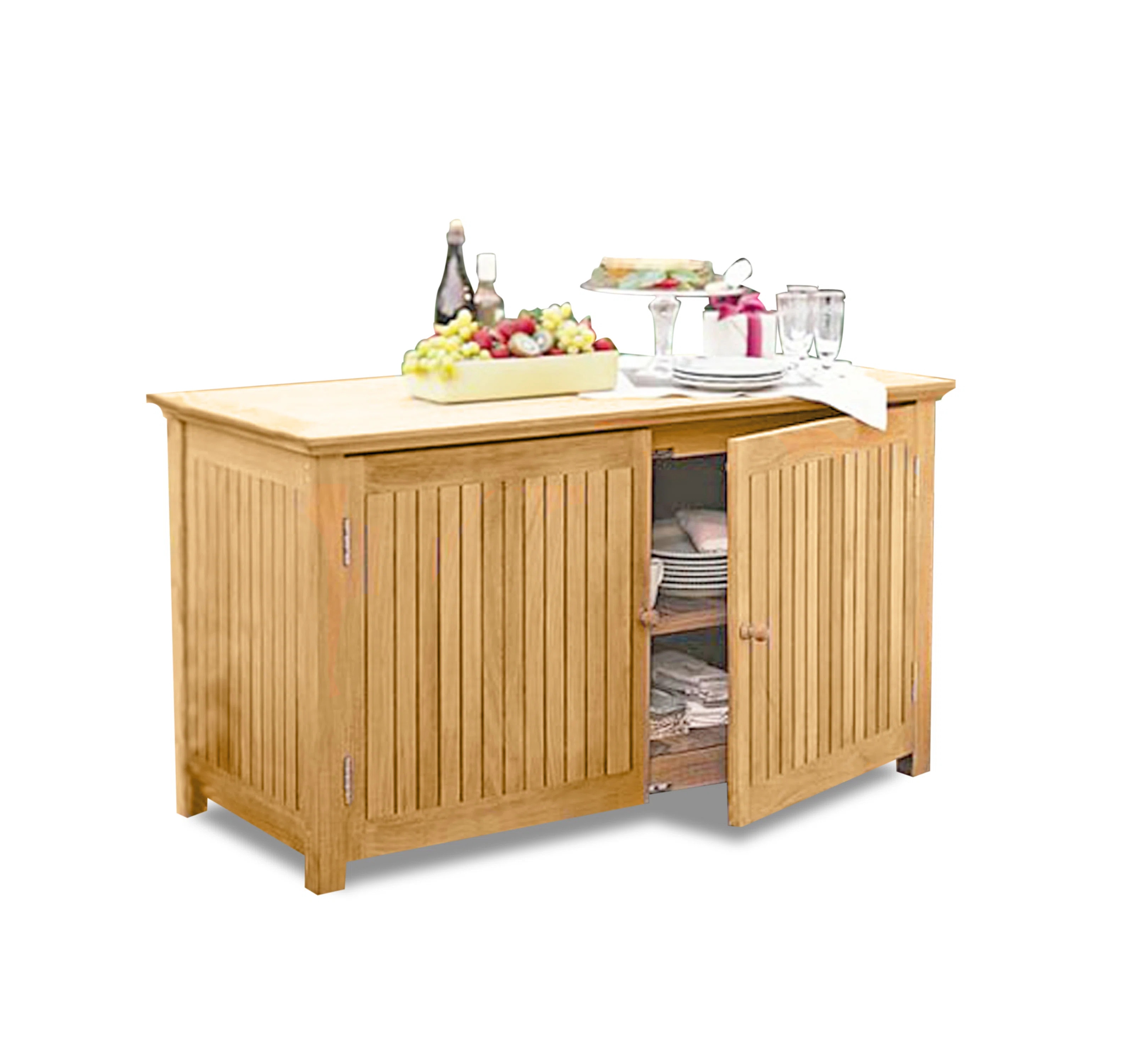 Highland Dunes Maio 54" Wide Teak Solid Wood Sideboard | Wayfair | Wayfair North America