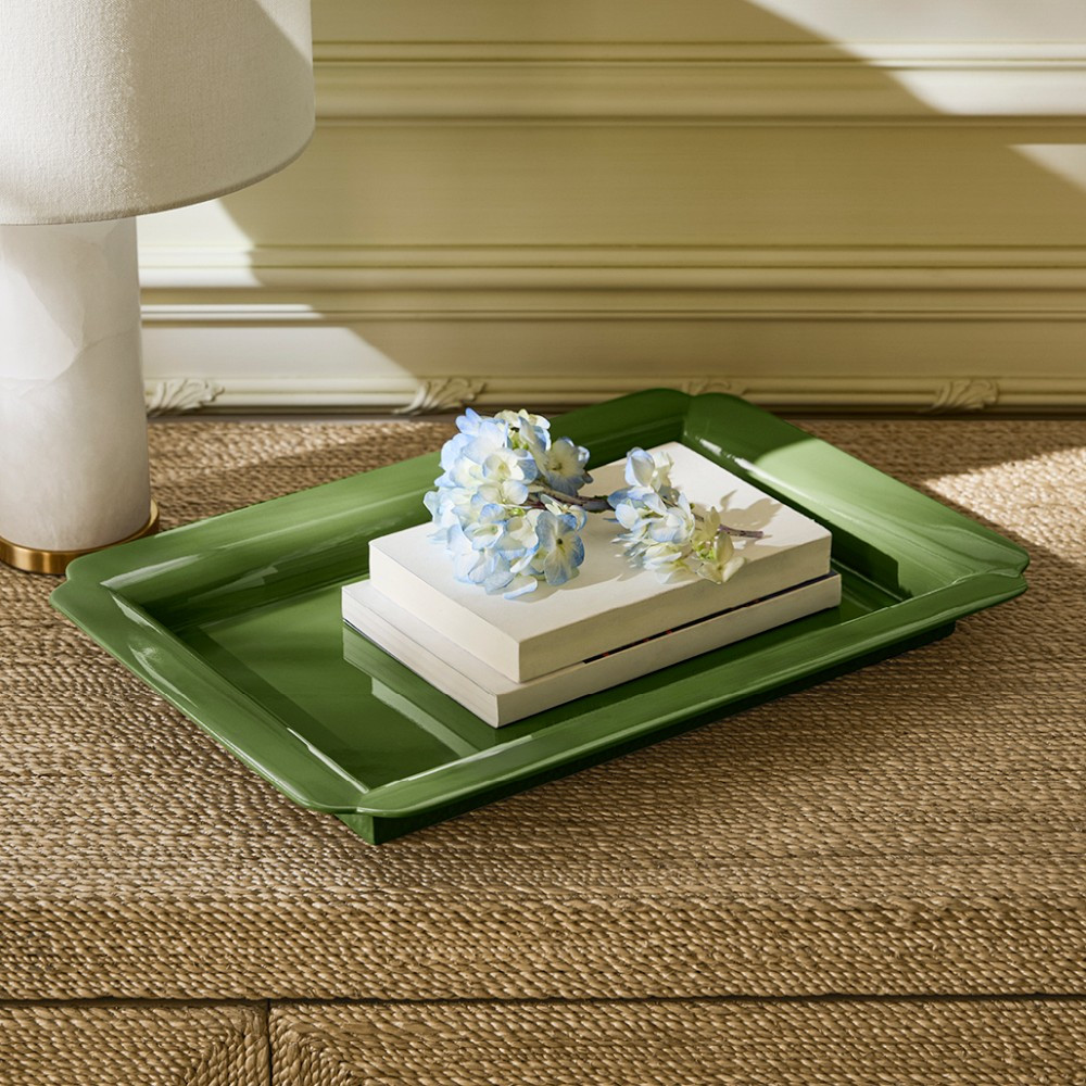 AERIN x Williams Sonoma Home Green Lacquered Tray | Williams-Sonoma