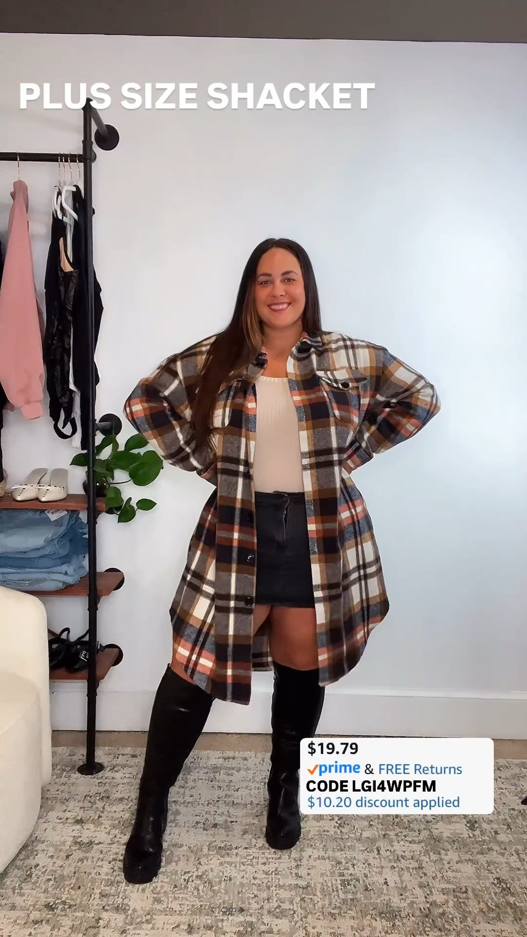 Shacket shown in size 16 
Skort, size XL, very stretchy. 
Bodysuit size XL 

My calves are 18.5”-19” 

USE CODE LGI4WPFM

PROMO CODE DEALS ON AMAZON!

Promo codes are entered are on the check out screen where you select payment method. 

Codes & coupons only work for a limited time! If you get an error, it may have maxed the color/size you selected.. so try another one. Sometimes it helps to check out one item at a time! 

SCREENSHOT TO EASILY COPY/PASTE PROMO CODE AT CHECKOUT! 

#affordablestyle #amazonstyle #amazondeals #everydayoutfits #ltksalealert #dailydeals 


#LTKSaleAlert #LTKStyleTip