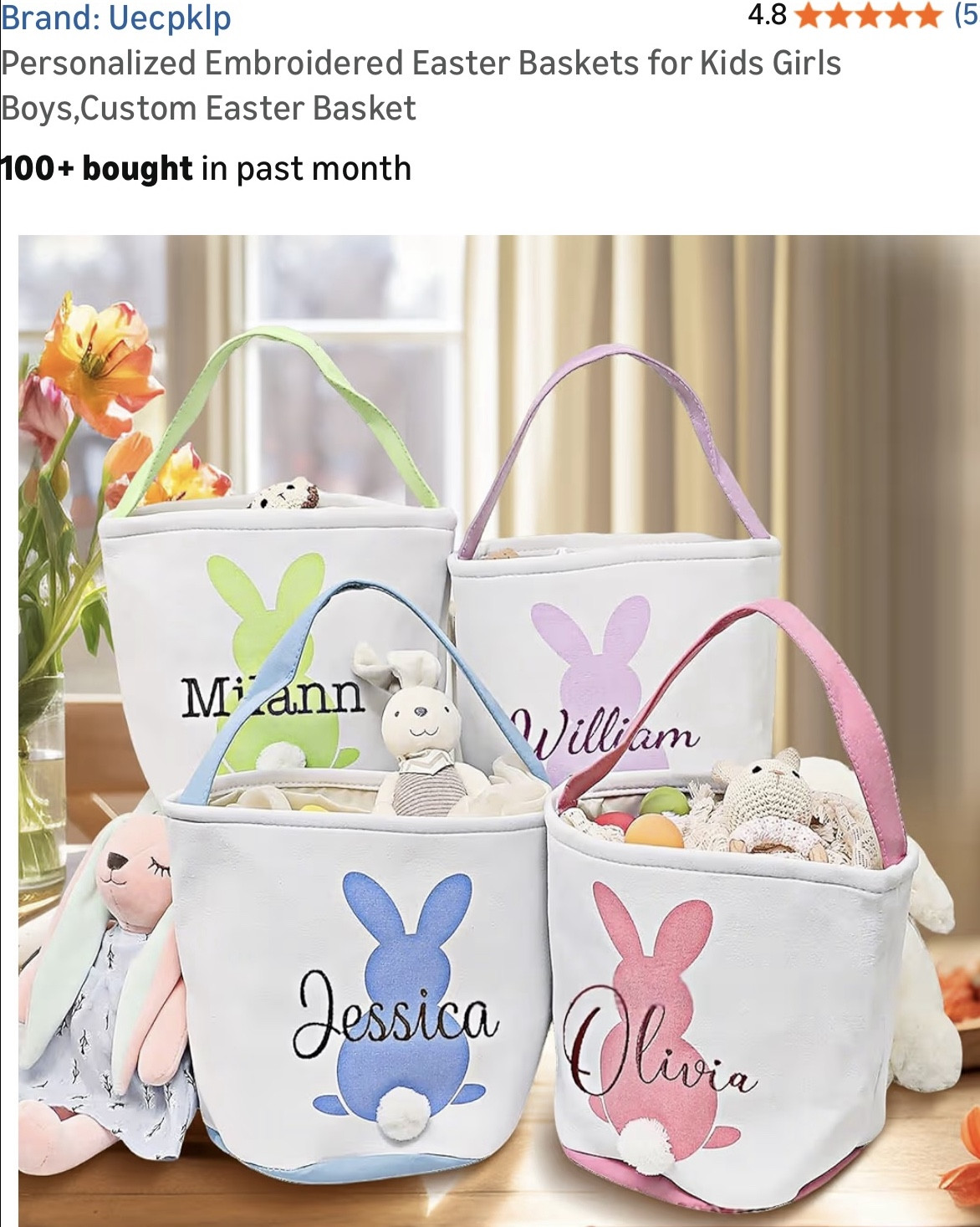 easter basket ideas 🐰🐰🐰 Check out these cute Easter Basket Ideas 🥰 Everything from personalized baskets to cute, cuddly bunny ears just waiting to be decorated and filled with treats & treasures .. You can find these and more  linked in my LTK post below .. Happy Easter 🐰🥰 #LTKsalealert #LTKcreator #LTKfinds 

#LTKSeasonal