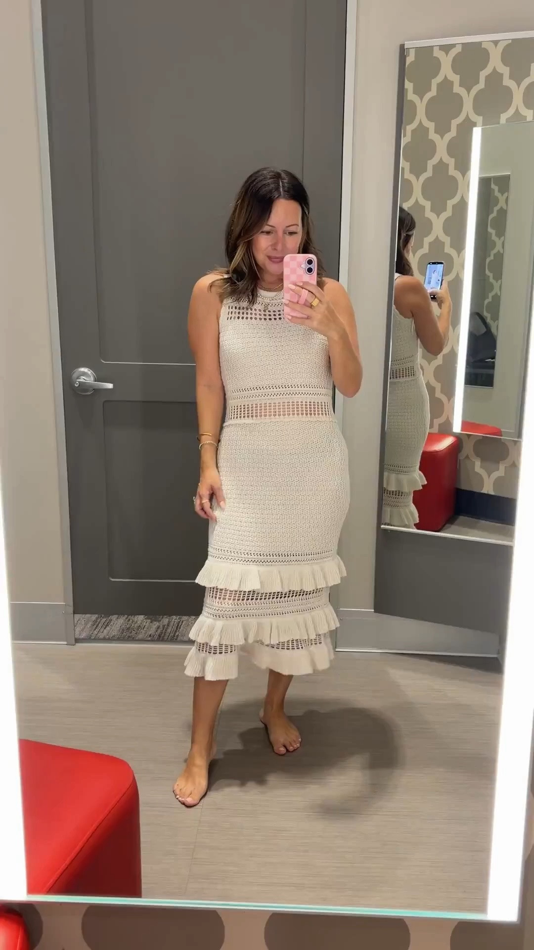This crochet dress is even prettier on 🤍 The details + ruffles make it look so much more expensive. Such a good vacation, date night or dinner dress! Linked here ✨

#LTKootd #LTKvlog #LTKSeasonal