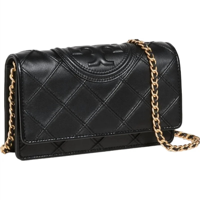 Tory Burch Women's Fleming Wallet Bag In Black - Black | Verishop