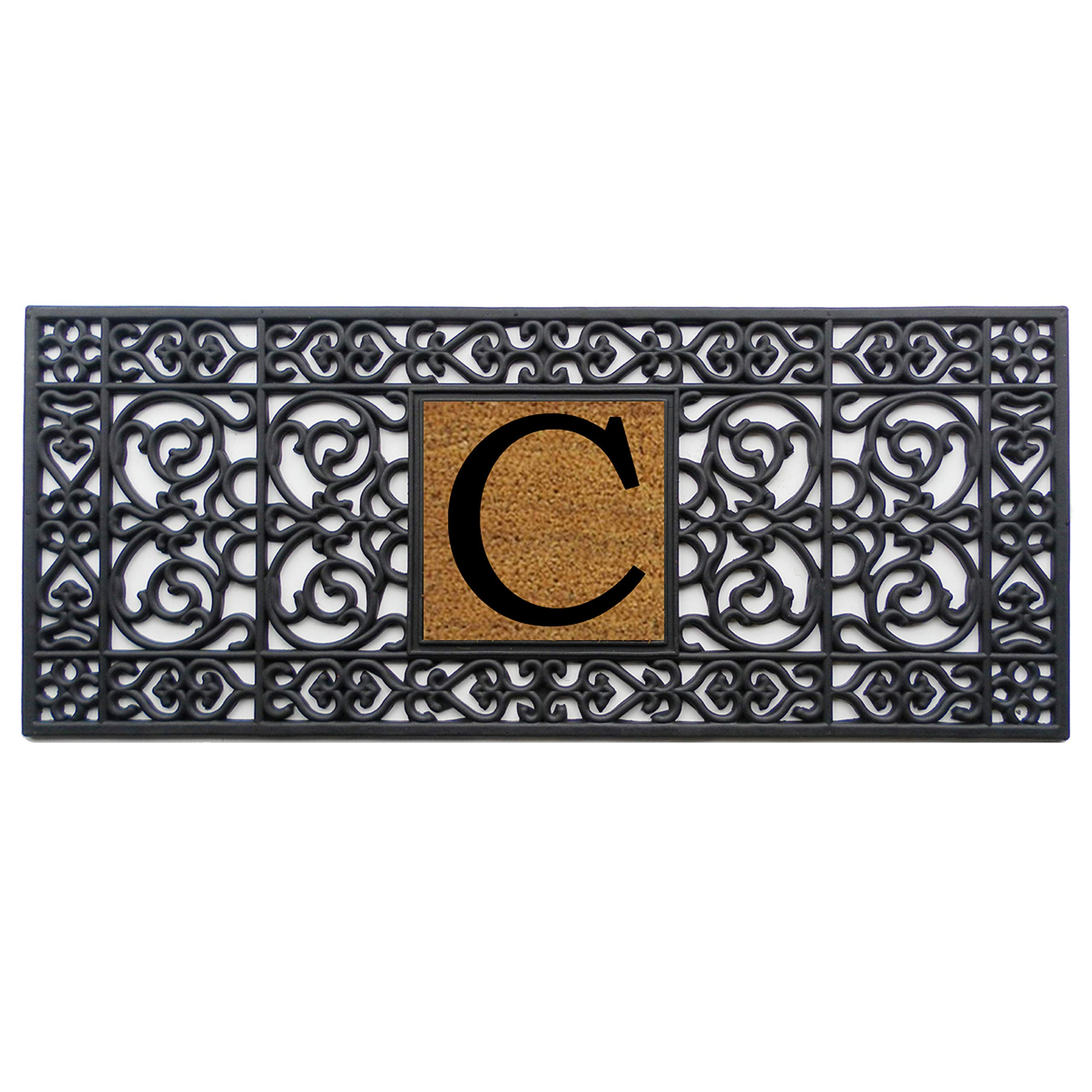 Calloway Mills 170011741C Rubber Monogram Doormat, 17" x 41" (Letter C) | Amazon (US)