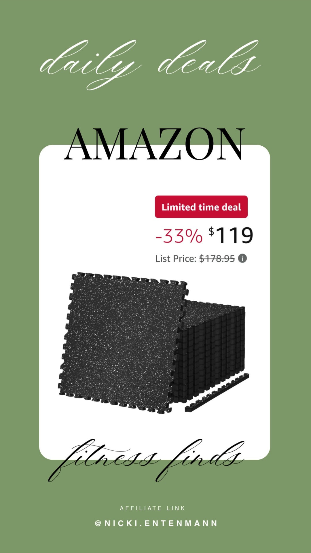These tiles upgraded rubber top with high density EVA foam bring cheerful durability and effortless comfort to everyday spaces with practical flair. #RubberTiles #EVAFoam #FlooringSolutions #HomeEssentials #WorkoutGear #DurableDesign #ComfortLiving #PracticalStyle #LifestyleLooks #ModernSpaces 🏠✨🧩
 

 #LTKdayinmylife #LTKfitnessgoals #LTKHome