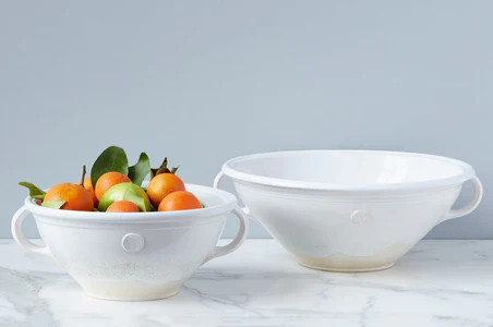 White Handthrown Serving Bowl | etúHOME