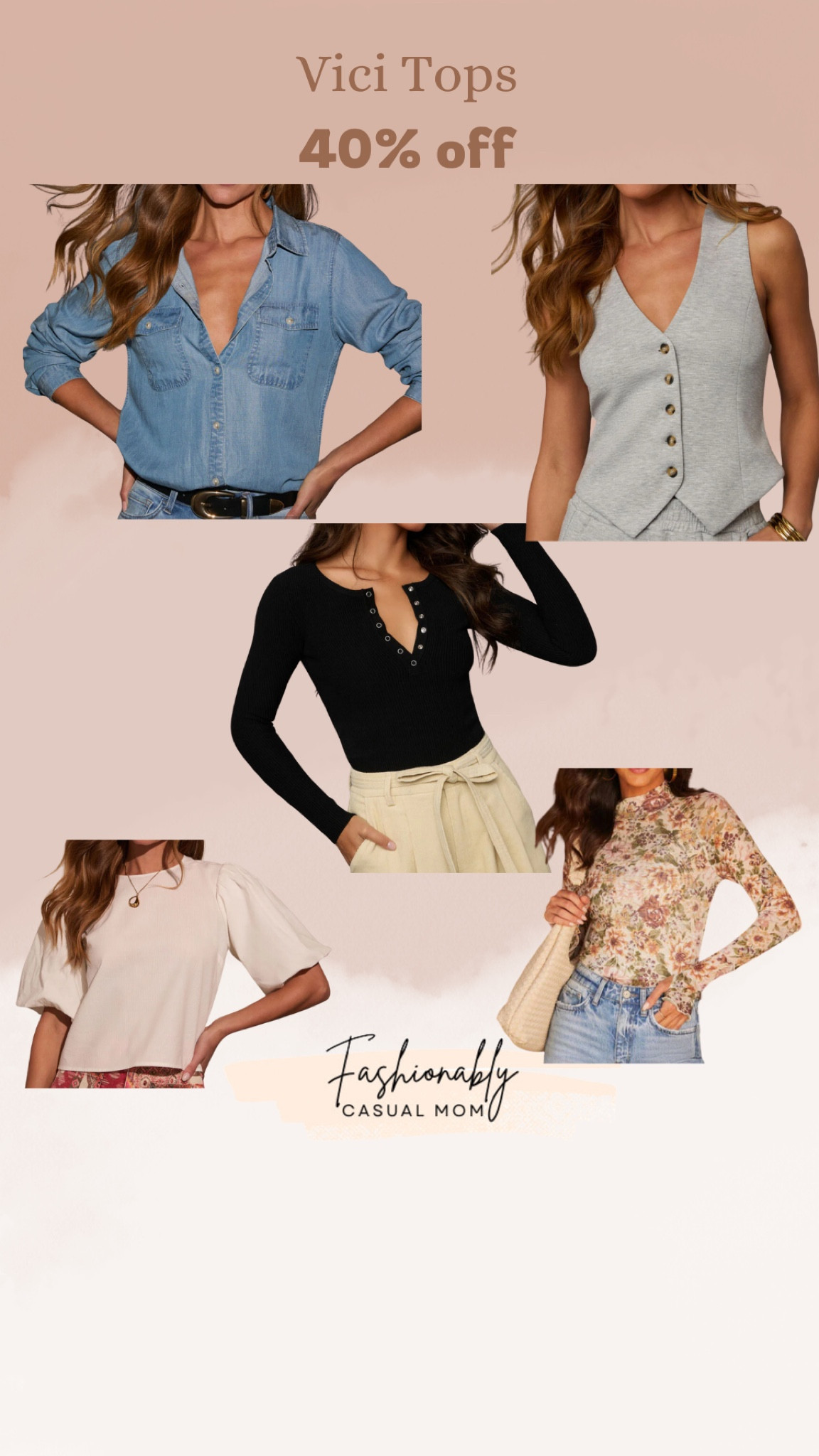 Vici Tops 40% off
Use code TOP40
My code. BEASAVE30 works sitewide

#LTKSaleAlert #LTKStyleTip #LTKFindsUnder50