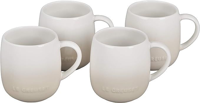 Le Creuset Stoneware Set of 4 Heritage Mugs, 13 oz. each, Meringue | Amazon (US)