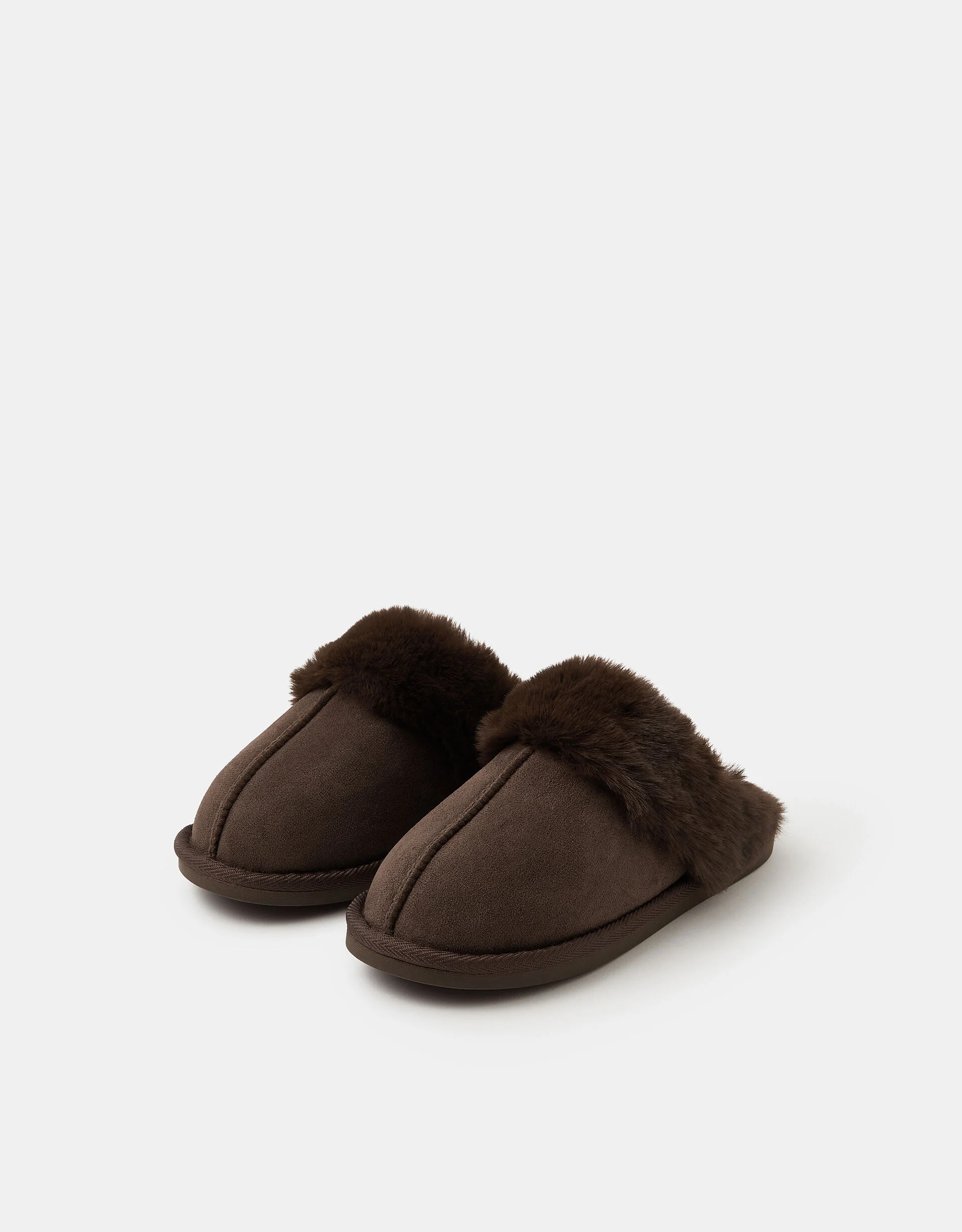 Faux Suede Mule Slippers Brown | Accessorize (Global)