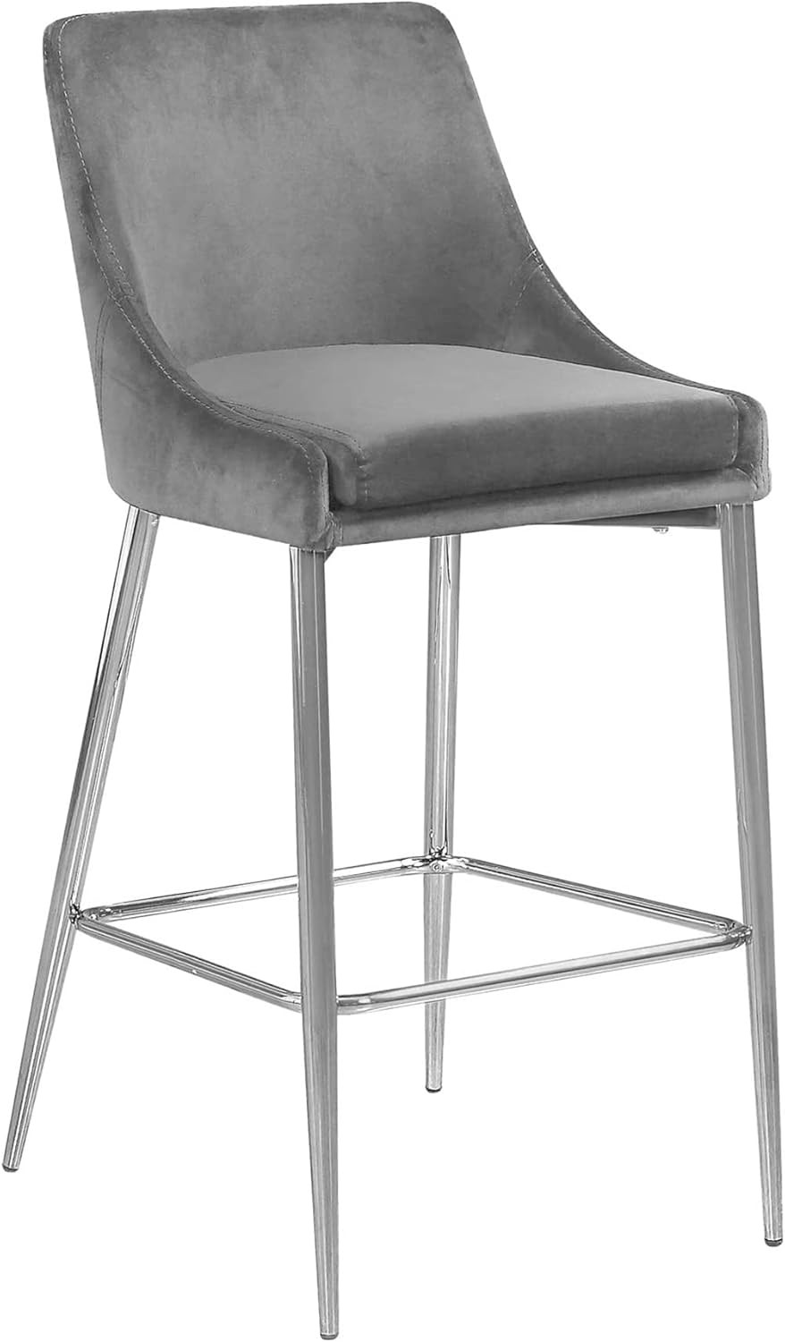 Meridian Furniture Karina Collection Modern | Contemporary Velvet Upholstered Counter Stool with ... | Amazon (US)
