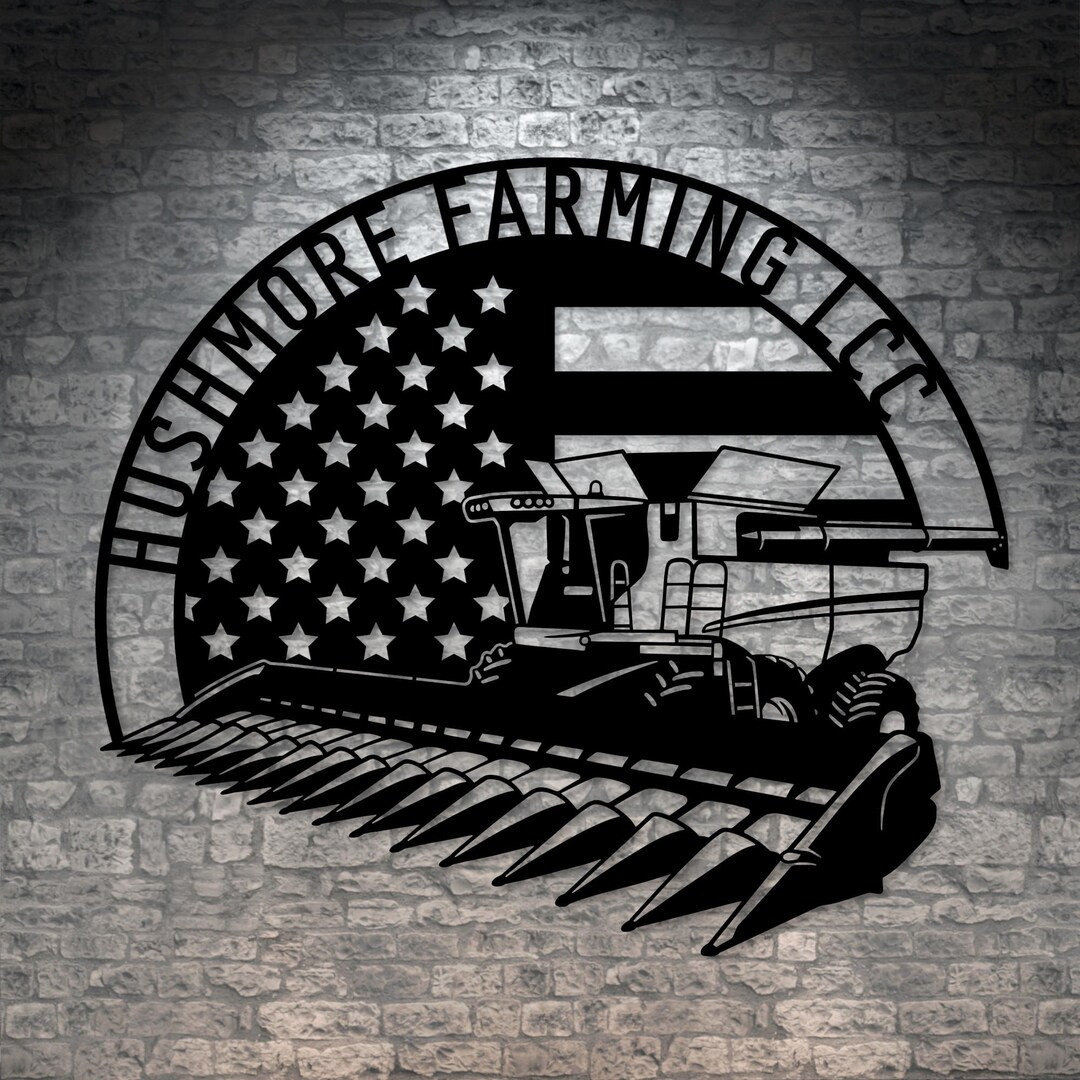 Personalized US Harvesting Machine Metal Sign. Custom Farming Wall Hanging Gift. Agricultural Mac... | Etsy (US)