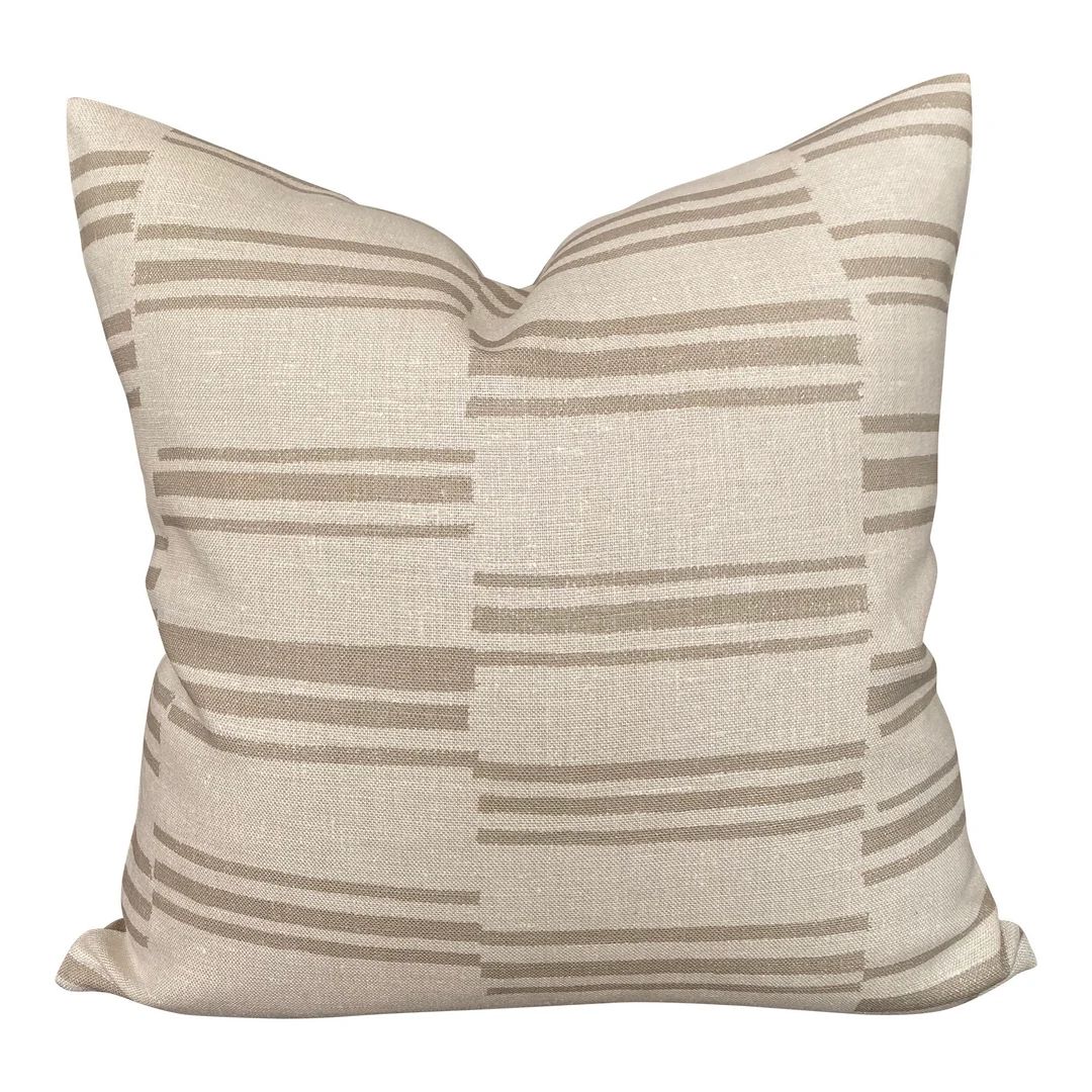 Designer Kilim in Mushroom Pillow Cover // Farmhouse Decor Pillow // Neutral Decorative Pillow //... | Etsy (US)