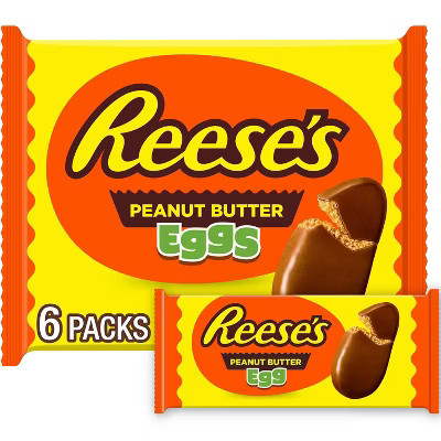 Reese's Milk Chocolate Peanut Butter Eggs Easter Candy Basket Stuffers - 7.2oz/6ct | Target