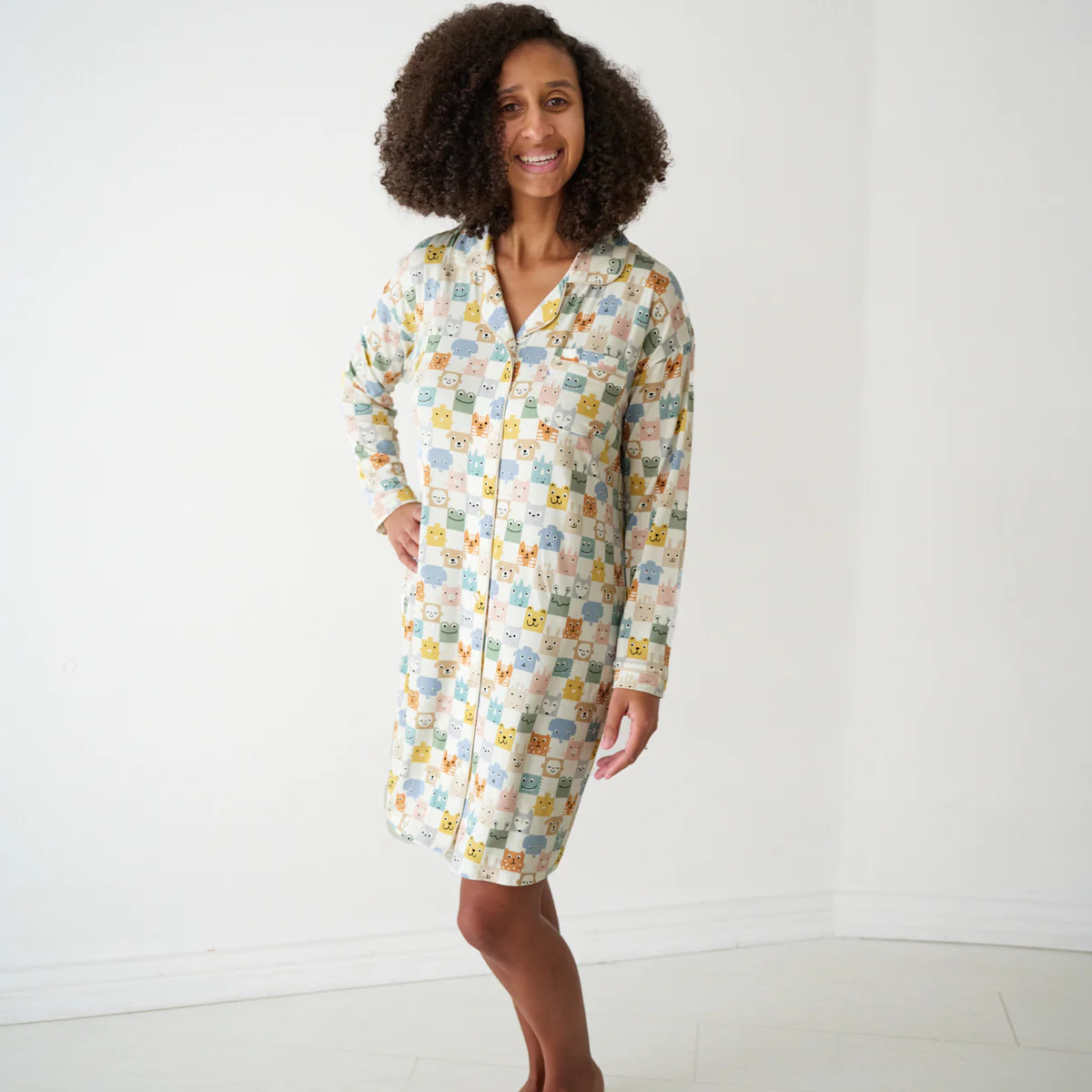 Check Mates Women's Sleep Shirt | Little Sleepies