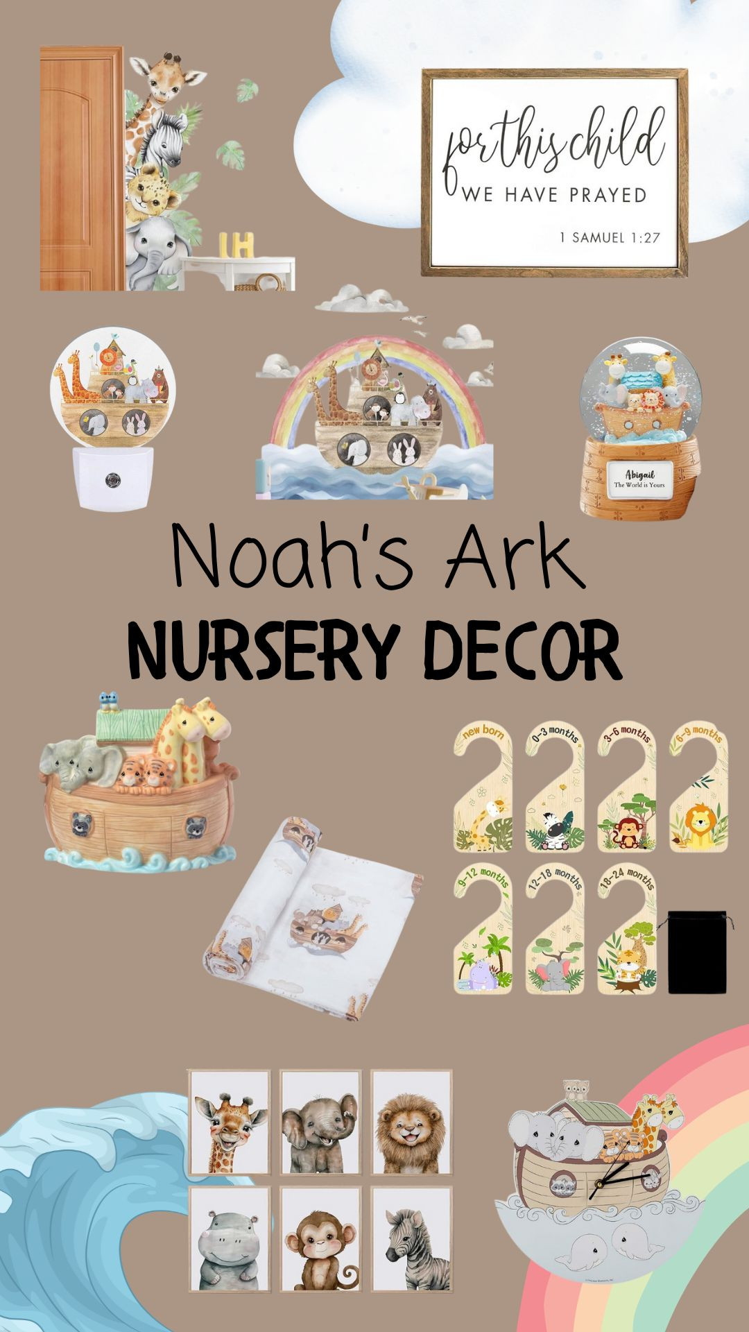 I was fully convinced our baby on the way was going to be named Noah (until my husband vetoed it an hour later) and we were going to have a Noah's Ark-themed baby shower and nursery. Well, that didn't happen, so I will live vicariously through this post and an Amazon wishlist, haha. If you are looking for some nursery decor for your little Noah, I hope this helps!  

 #LTKHome #LTKBaby #LTKBump