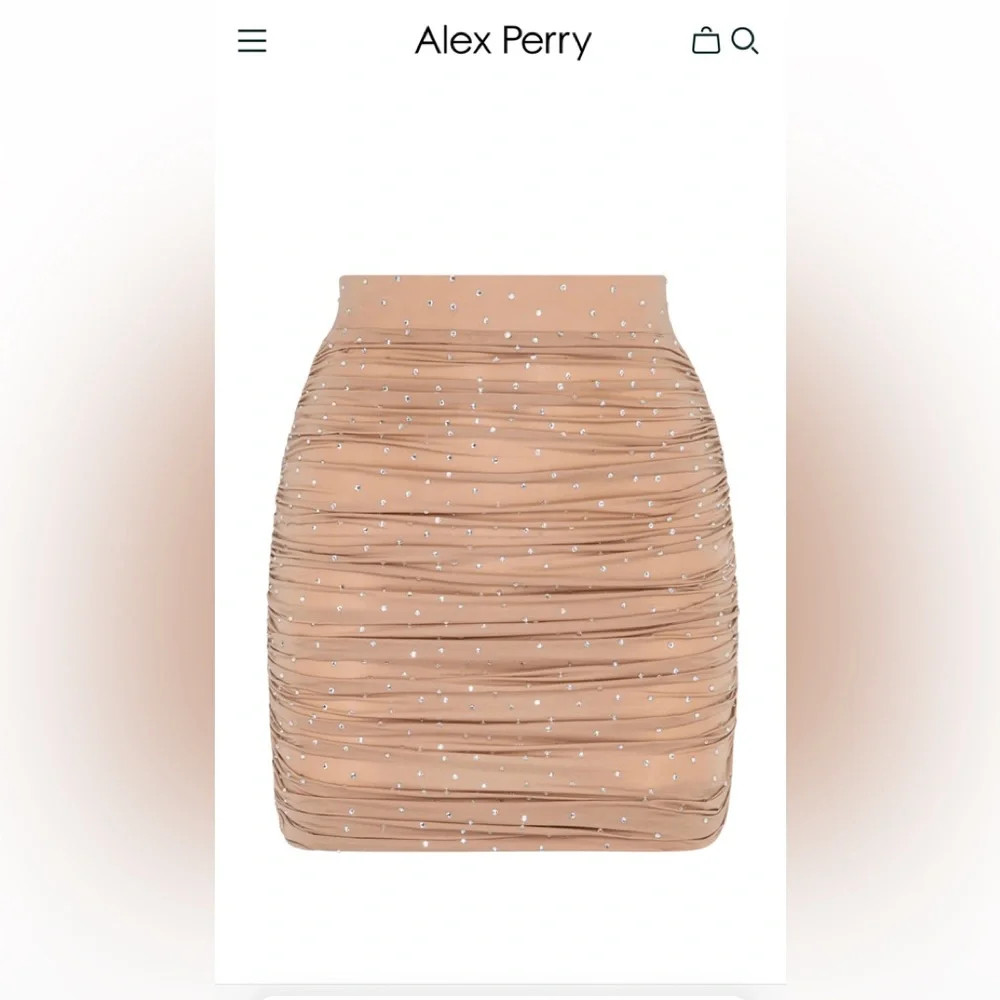 Alex Perry crystal-embellished ruched Skirt | Poshmark