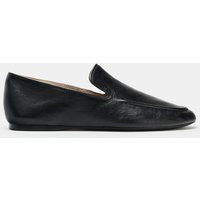 Zara - Leather Flat Shoes - Black - 5 - Woman | Zara Canada