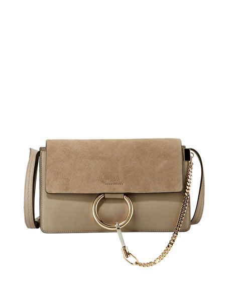 Chloe Faye Small Suede Shoulder Bag | Neiman Marcus