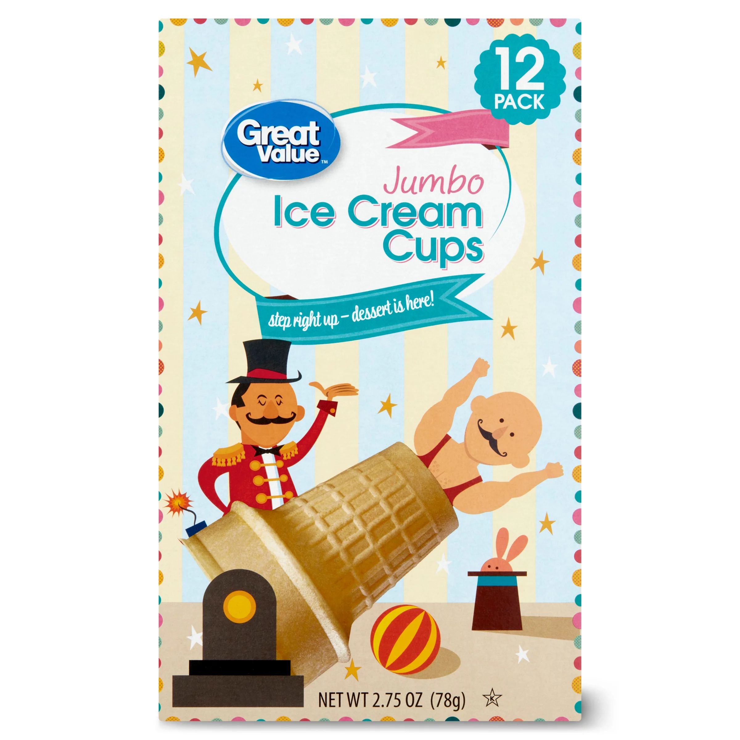 Great Value Jumbo Ice Cream Cups, 2.75 Oz, 12 Count | Walmart (US)