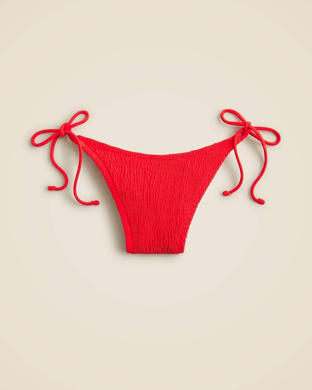 Smocked string bikini bottom | J. Crew US