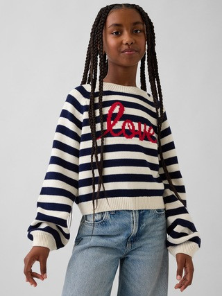 Kids Relaxed Graphic Crewneck Sweater | Gap (US)
