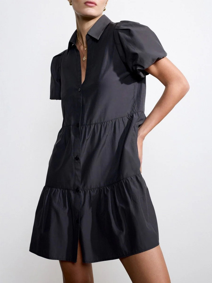 Brochu Walker | Women's Havana Mini Dress in Washed Black | Brochu Walker