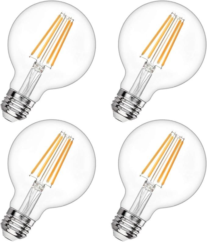 G25 Led Edison Bulb Dimmable LED Globe Light Bulb 60W Equivalent 2700K Soft White 600LM 6W Led Fi... | Amazon (US)