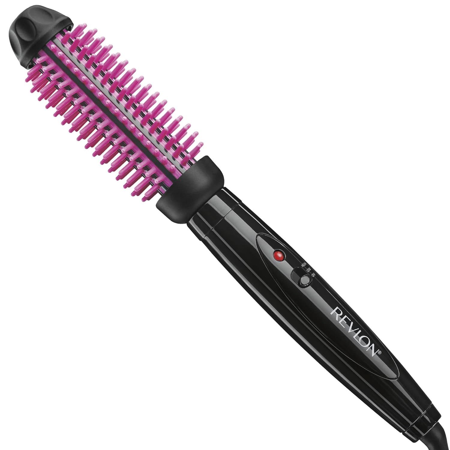 REVLON Silicone Bristle Heated Hair Styling Brush, Black, 1 inch barrel | Amazon (US)