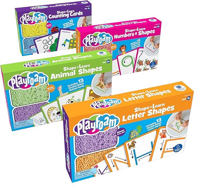 Educational Insights Playfoam Shape & Learn 4-Pack, Learn Letters, Numbers, Counting & Shapes, Fi... | Amazon (US)