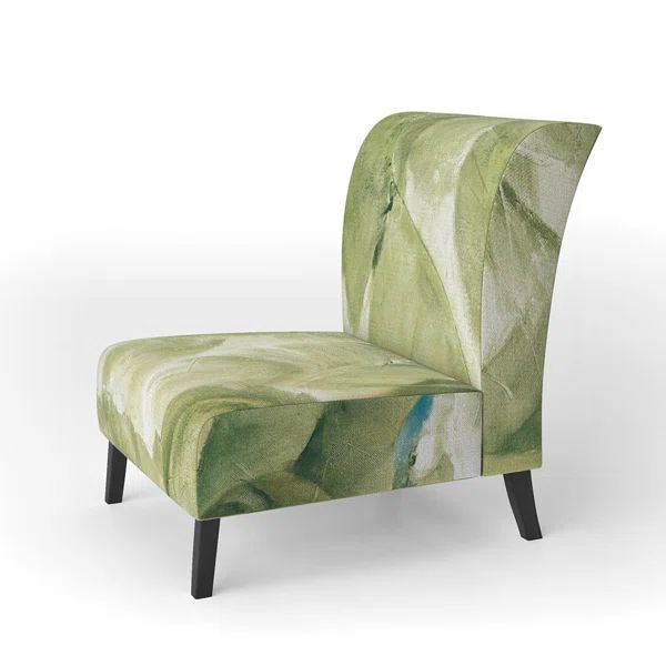 Tropical Canopy II Green - Traditional Upholstered Slipper Chair | Wayfair North America