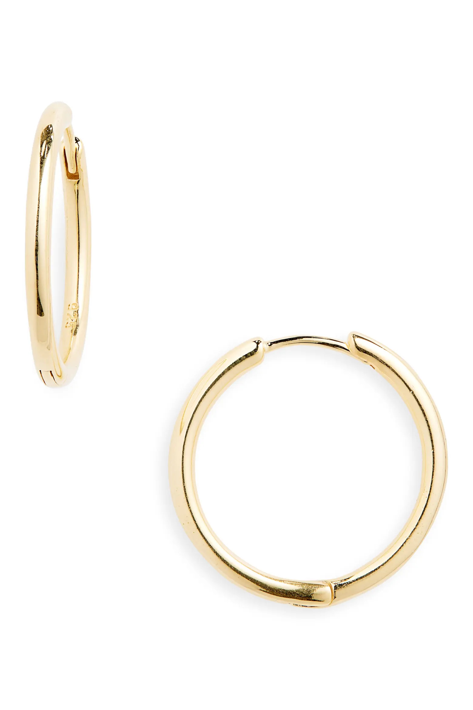 Madewell Demi-Fine Medium Hoop Earrings (Women) | Nordstrom | Nordstrom