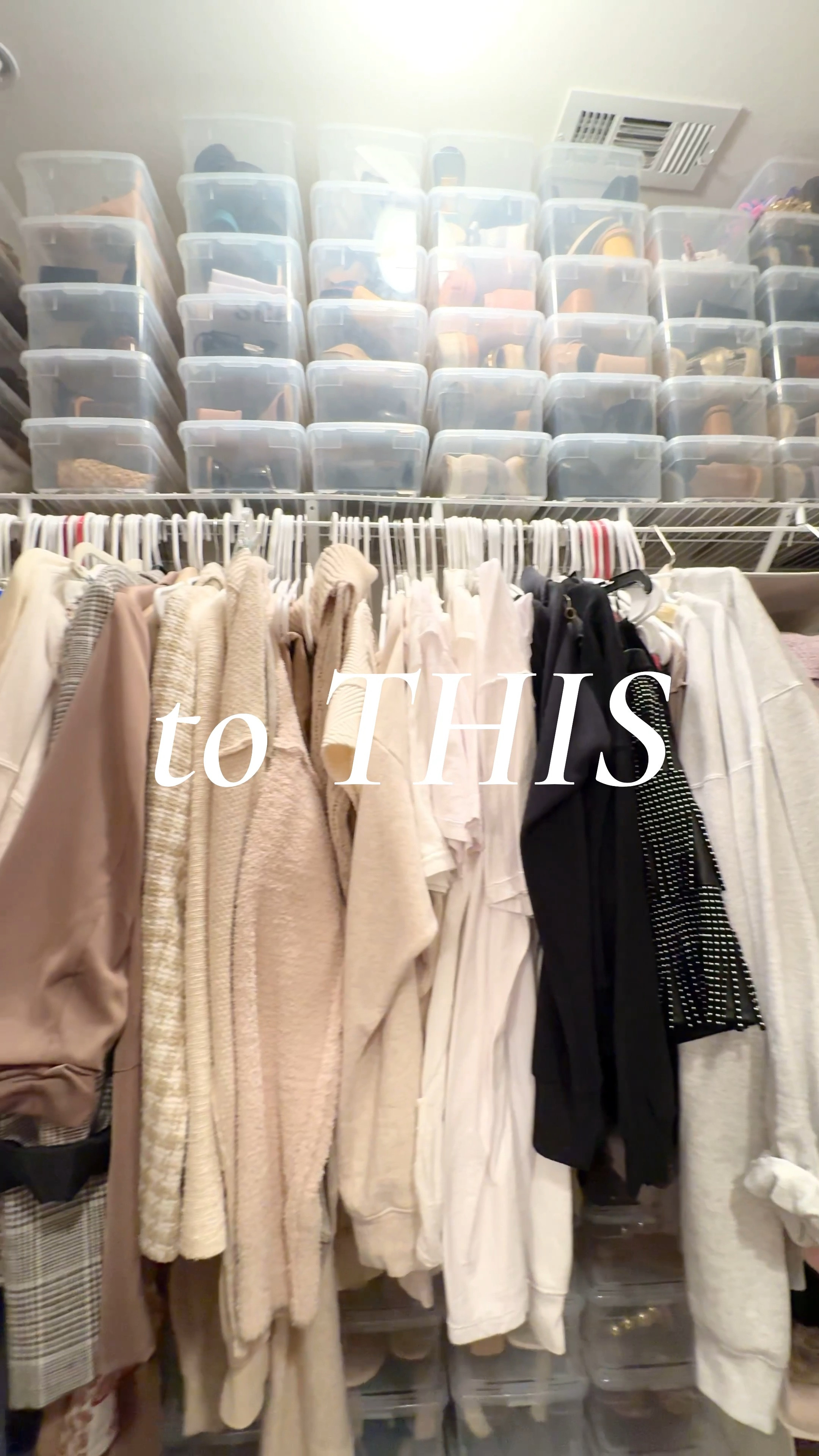 I think I have too many shoes 😳 but these shoe boxes from the container store make it look so much better!!! still need to revamp some things (like the U-Haul box!!!) BUT we’re getting there 🤣 I’ve linked my favorite organization items!  



closet organization, closet clean up, how to organize my closet, shoe storage, shoe boxes 