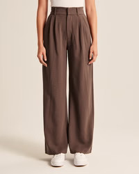 Tailored Wide Leg Pants | Abercrombie & Fitch (US)
