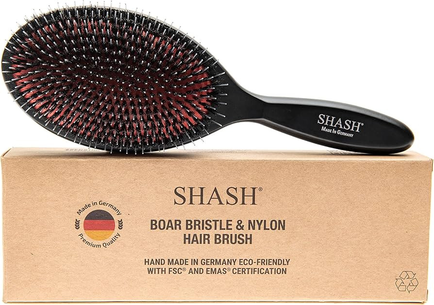 Made in Germany - SUSTAINABLE SHASH Nylon Boar Bristle Brush Suitable For Normal to Thick Hair, G... | Amazon (US)