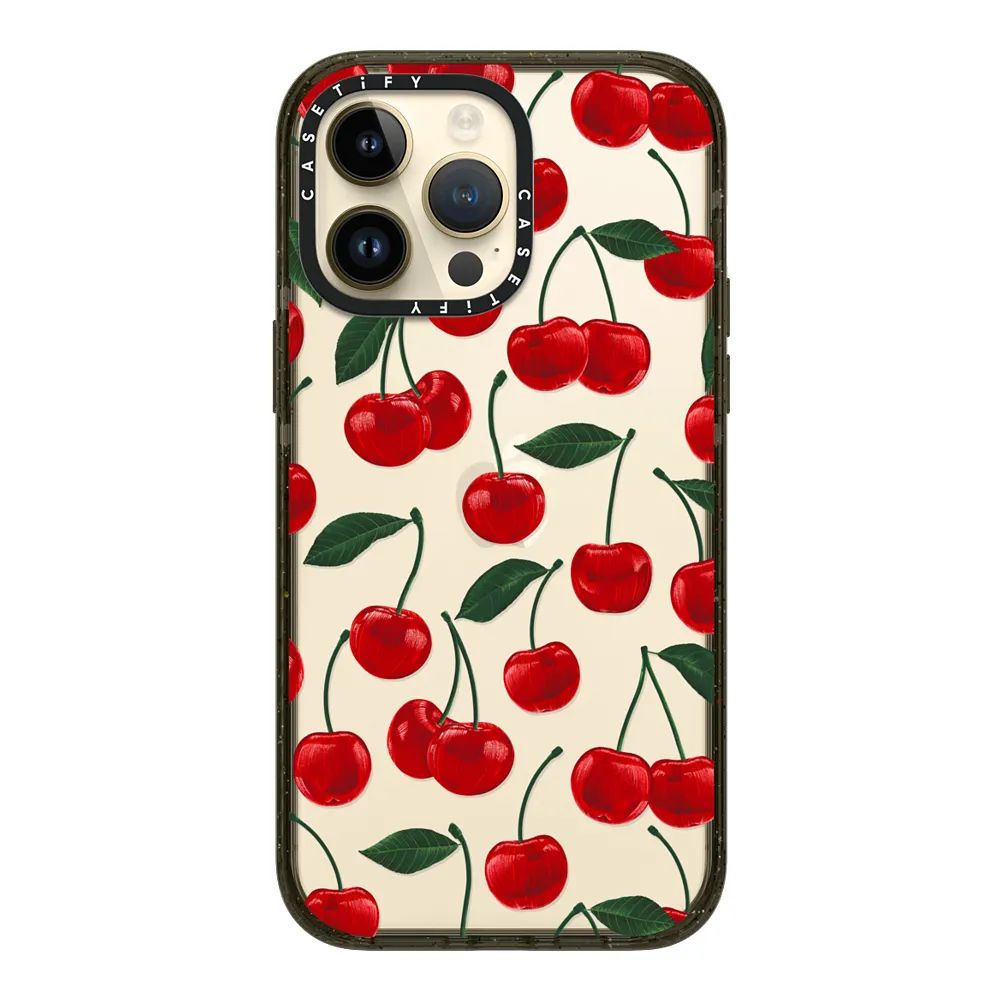 vibrant red cherry pattern | Casetify (Global)