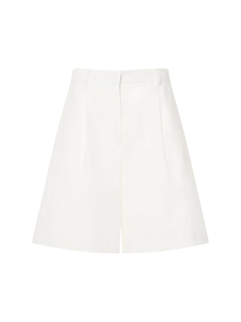 Ecuba cotton & linen canvas shorts - Weekend Max Mara - Women | Luisaviaroma | Luisaviaroma