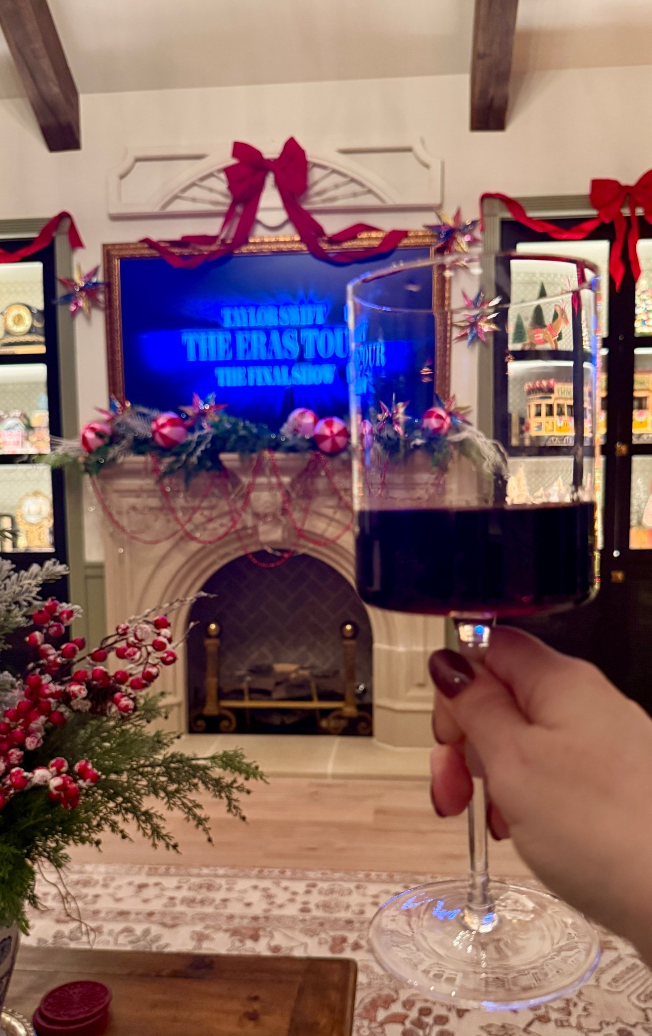 I don’t often bust out the good wine glasses (bc I have to hand wash them), but filet mignon for dinner and Taylor docuseries/final eras tour show day calls for it! (And yes, these are the Gossip Girl wine glasses 💁🏼‍♀️) 

Also so in love with our new frame TV frame - it so stunning!

#LTKFindsUnder50 #LTKHome #LTKHoliday