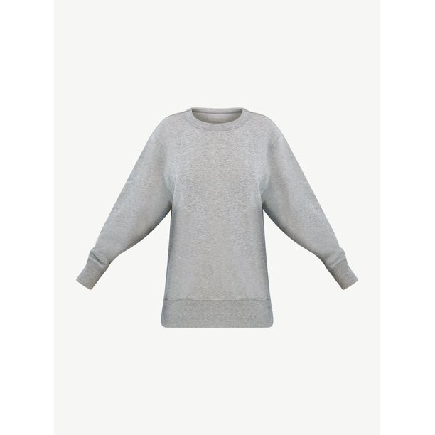 Free Assembly Women's Tunic Fleece Sweatshirt with Long Sleeves - Walmart.com | Walmart (US)