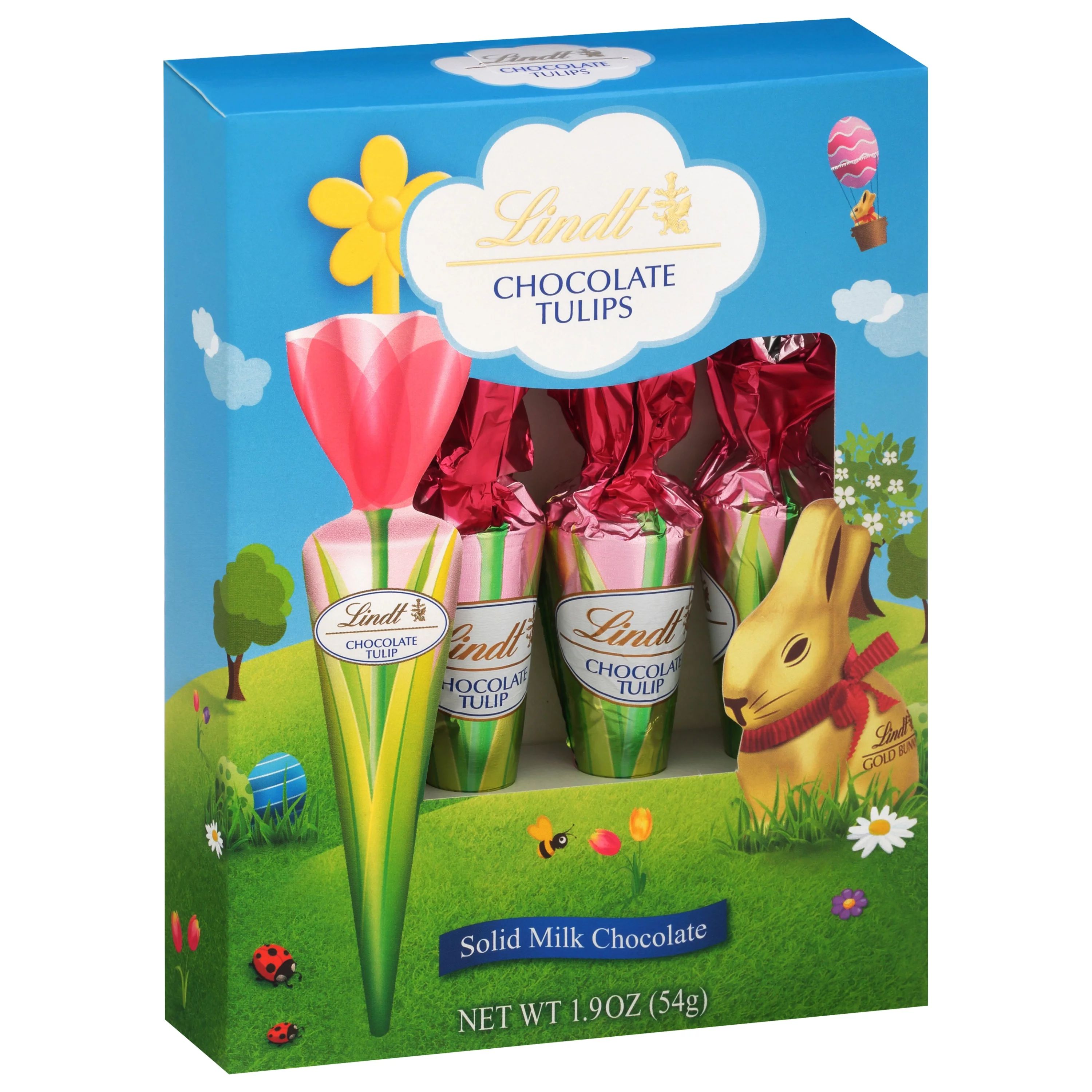 Lindt Chocolate Tulips, Milk Chocolate Candy, Easter Chocolate, 1.9 oz, 4 Count | Walmart (US)