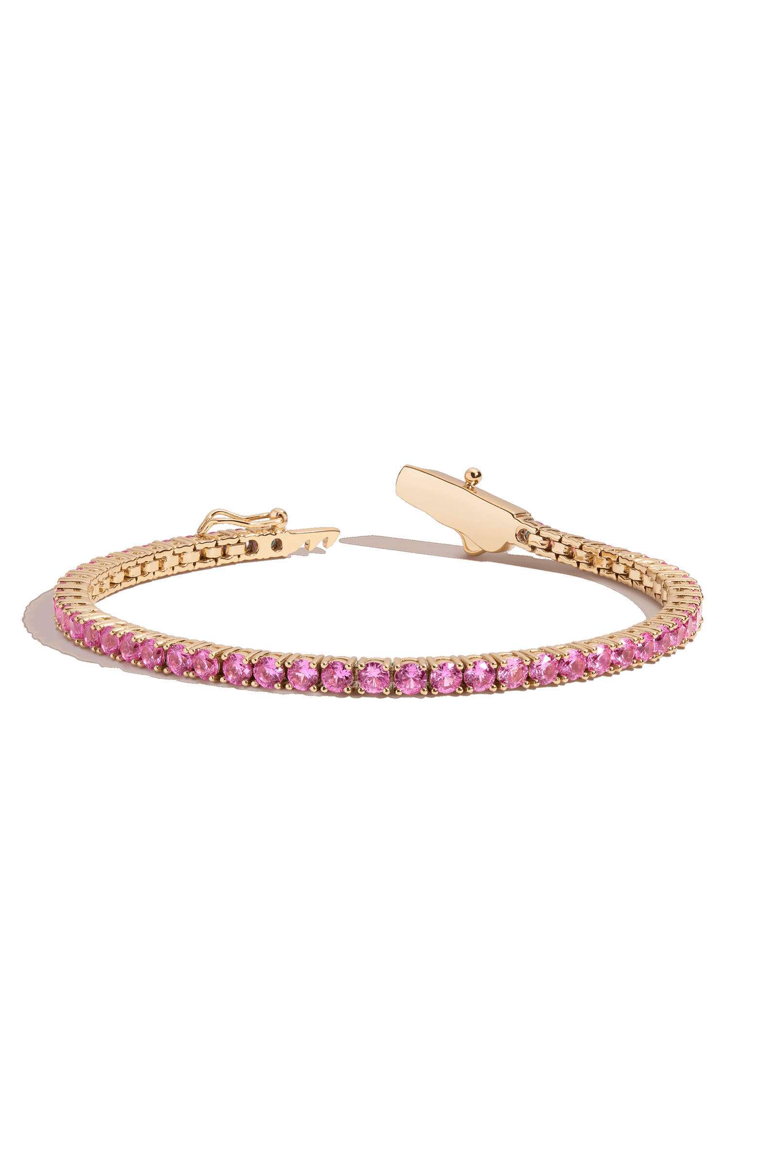Lab Grown Pink Sapphire Tennis Bracelet | Nordstrom
