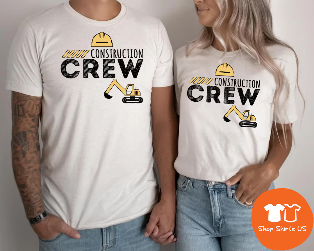 Construction Crew Matching Shirts, Birthday Construction Shirts, Three and Diggin' It, Excavator ... | Etsy (US)