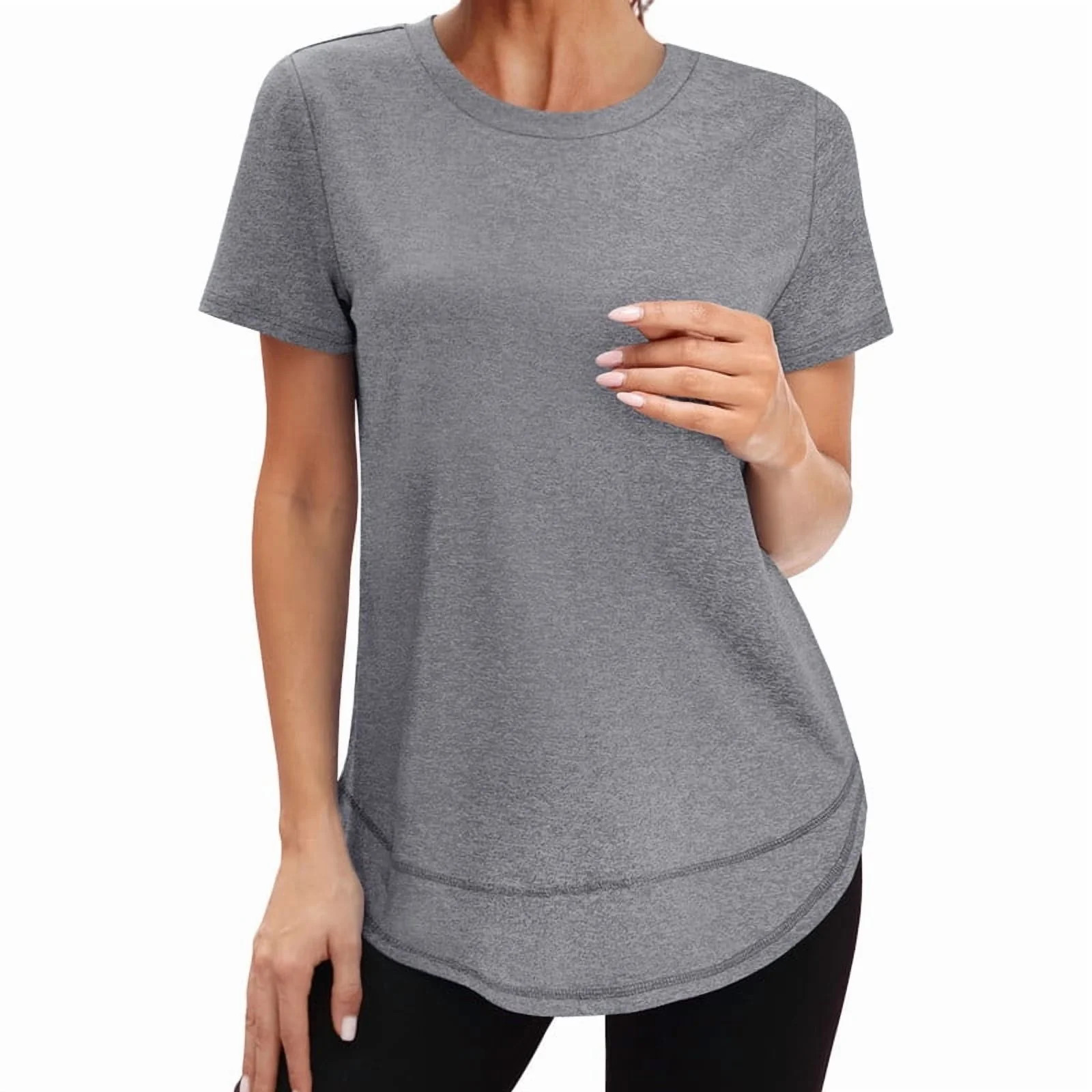 Ronuti Womens Workout Tops Activewear T-Shirts Short Sleeve Sun Protection Quick Dry Spring Summe... | Walmart (US)