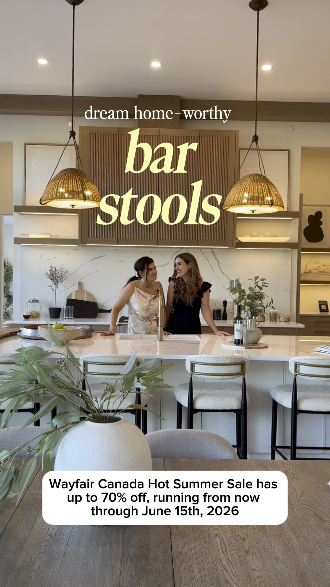 Part seating, part statement piece—bar stools bring both function and style to your kitchen.

Today I’m rounding up a few of my favourite bar stools, counter stools and kitchen decor in the Wayfair Canada Hot Summer Sale, on now until June 15, 2026, with up to 70% off all things home. 

@wayfaircanada #WayfairCAPartner #WayfairCAHome


#LTKHome #LTKstorytime #LTKSaleAlert