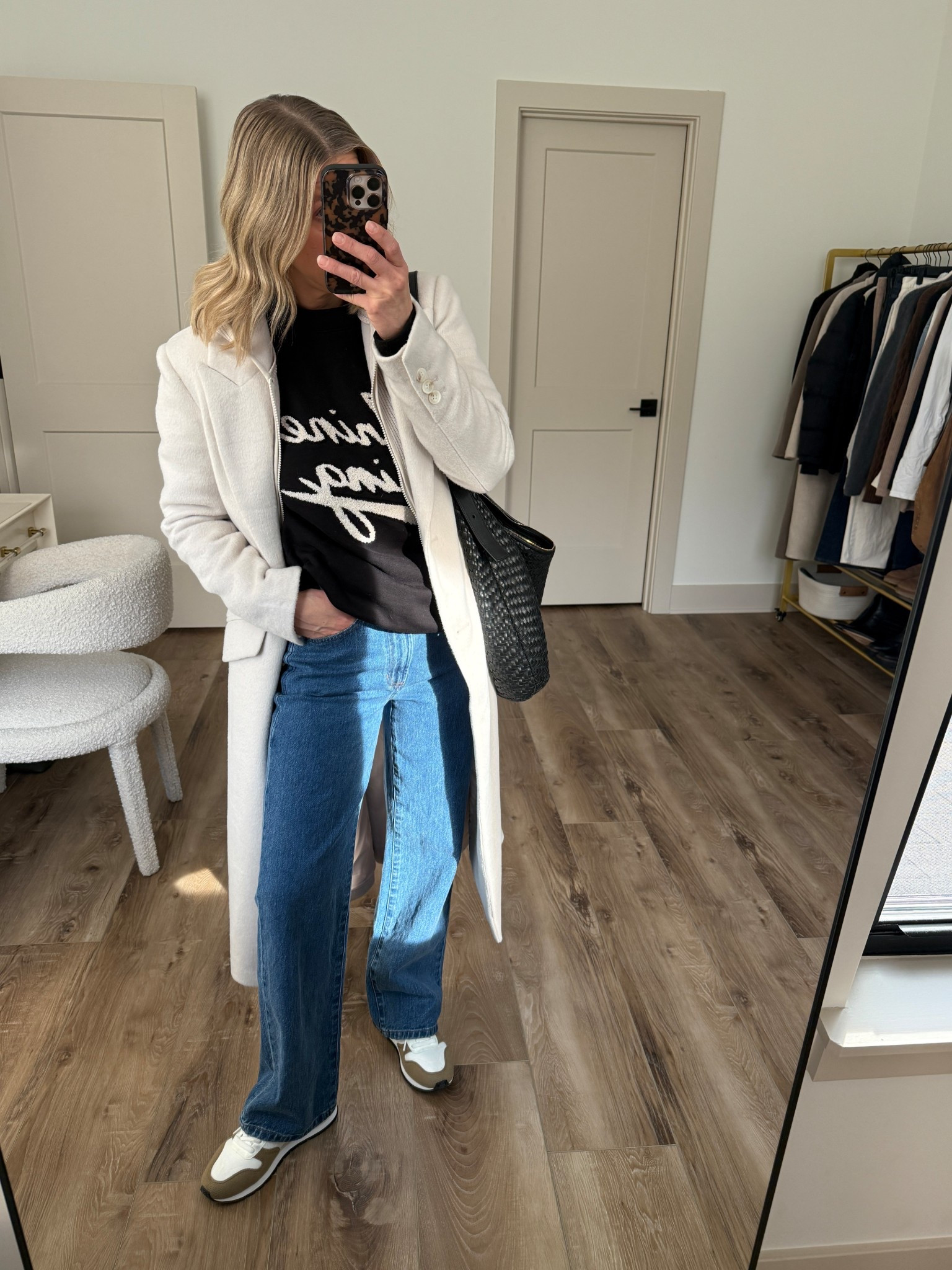 Wearing 25 jeans (Code: DJXLAW20), small sweatshirt, small coat, sneakers tts 

#LTKFindsUnder50 #LTKOver40 #LTKFindsUnder100