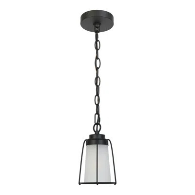 1-Light Small Outdoor Hanging Lighting Frosted Glass | Wayfair North America