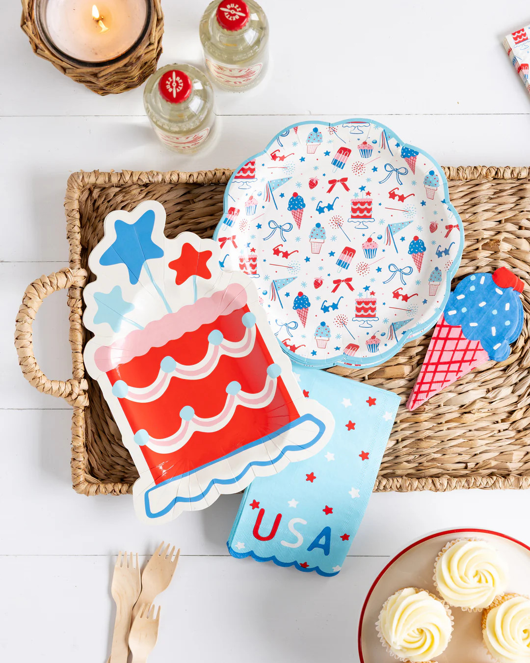 Summer Cake Shaped 11" Paper Plate | My Mind's Eye