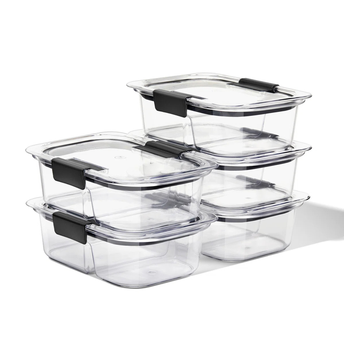 Rubbermaid Brilliance Meal Prep Containers Set, 2-Compartment, 2.85 Cup, 5-Pack | Wayfair North America
