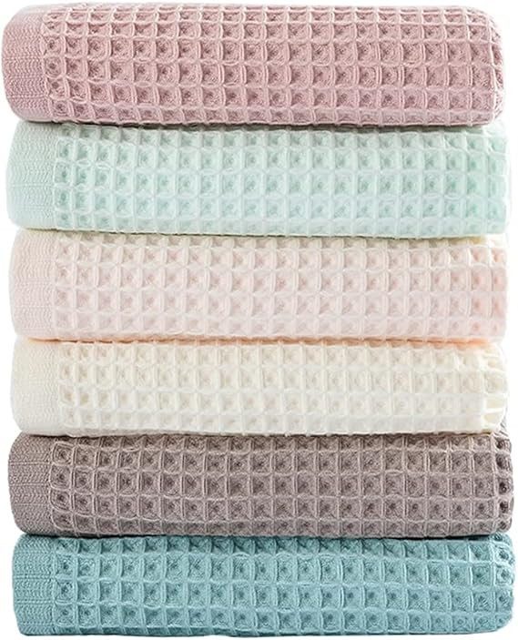 vfaejll 100% Cotton Kitchen Towels Set,Waffle Weave Kitchen Dish Cloth,Super Absorbent Kitchen Di... | Amazon (US)