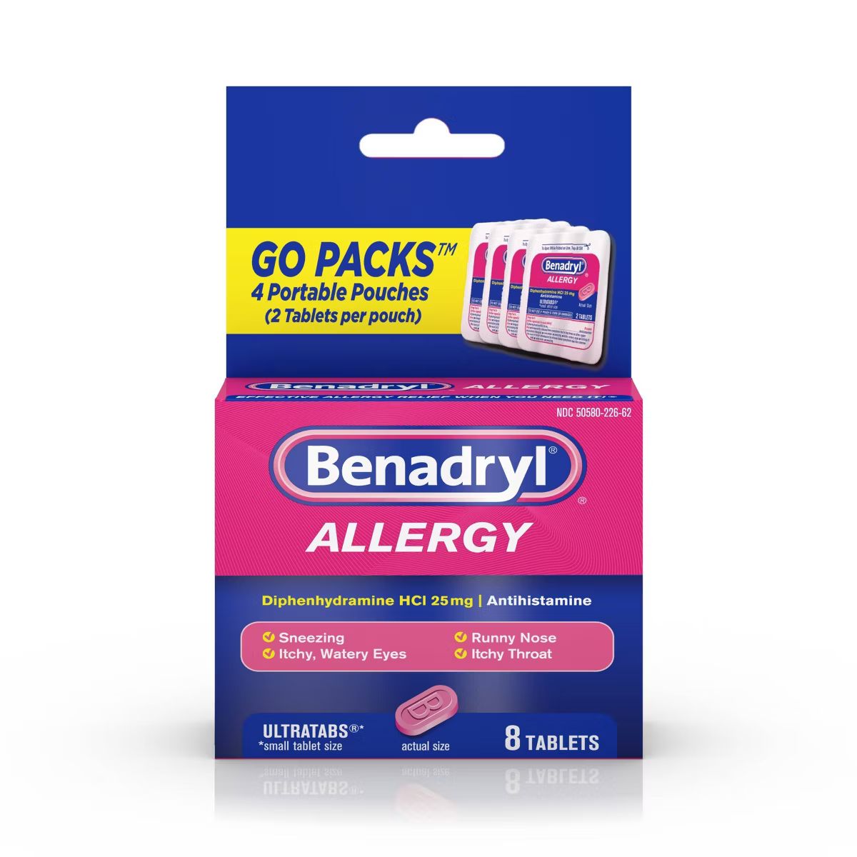 Benadryl Allergy Diphenhydramine UltraTab Antihistamine Tablet - 8ct | Target