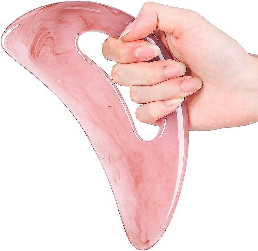 Scienlodic Gua Sha Massage Tool with Handle (Resin) Larger Guasha Scraping Tool for Back Neck Fac... | Amazon (US)