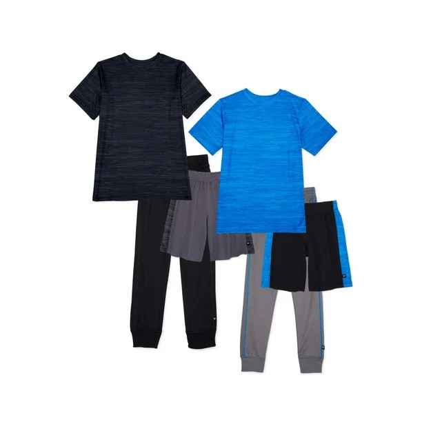 Cheetah Boys Mesh Shorts, Tricot Joggers, Performance T-Shirts, 6-Piece Athletic Set, Sizes 2T-18 | Walmart (US)